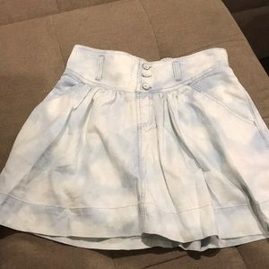 AE Blue/White Button Front Skirt